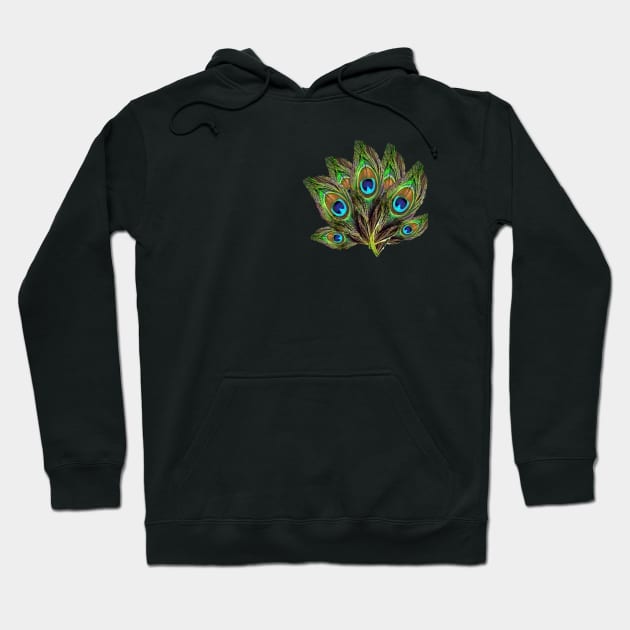 Peacock Feather designs Hoodie by "Ekaa Digi Arts"